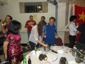 Chinese Culture Night - me learning to make dumplings